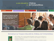 Tablet Screenshot of chateau-fontainebleau-education.fr